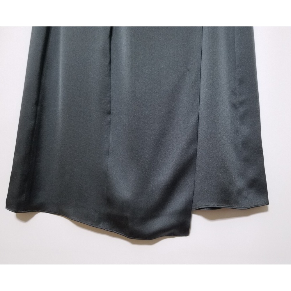 NWT Vince Knot Paneled Silk Satin Midi Skirt in Mineral Stone Green Size XS $325 - Picture 12 of 16